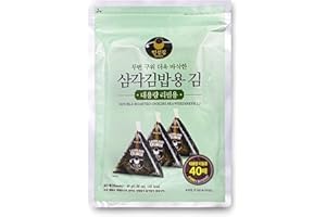 ROM AMERICA Onigiri Nori Sushi Triangle Rice Ball Dried Seaweed Laver Wrappers Refill - 40 Sheets (Pack of 1)