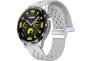 LYSMVIVI Magnetic Watch Band 18mm 19mm 20mm 22mm Quick Release Silicone Sport Sweatproof Breathable Watch Band for Men Women, Soft Silicone Sport Watch Strap