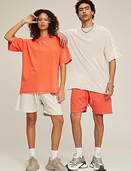 Flygo Men's Oversized T-Shirts Vintage Heavy Cotton