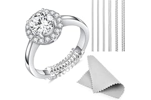 Haiou Ring Sizer Adjuster for Loose Rings Silicone Ring Size Adjuster Invisible Ring Adjuster for Women and Men - 6 Pcs