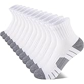 Comfoex 12 Pairs Boys Socks kids Cushioned Sport Short Quarter Athletic Sock For Little Big Kids 6-8 8-10 years