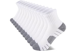 Comfoex 12 Pairs Boys Socks kids Cushioned Sport Short Quarter Athletic Sock For Little Big Kids 6-8 8-10 years