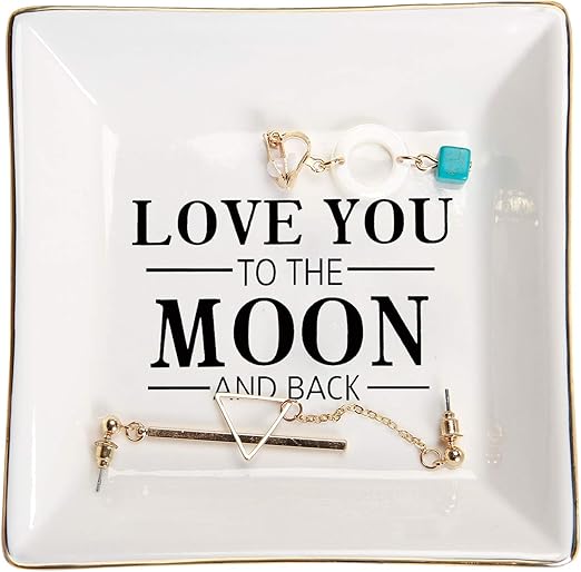 Amazon Com Home Smile Girlfriend Gifts Ring Trinket Dish For