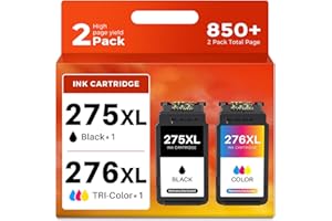 Lot de 2 cartouches d'encre 275XL 276XL de rechange compatibles avec Canon 275 XL et 276 XL Fonctionne avec imprimante PIXMA 