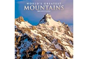World's Greatest Mountains | 2026 12 x 24 Inch (Hanging) Monthly Square Wall Calendar | Foil Stamped Cover | BrownTrout | Sce