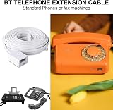 SPEPY White BT Telephone Extension Cable 6 Pin 6P4C Male to Female 10M UK view 5