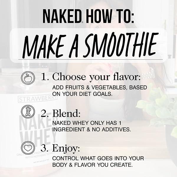 NAKED WHEY 1LB – ONLY 1 INGREDIENT, GRASS FED WHEY PROTEIN POWDER, NSF CERTIFIED, UNDENATURED, NO GMOS, NO SOY, GLUTEN FREE, STIMULATE GROWTH, ENHANCE RECOVERY – 15 SERVINGS