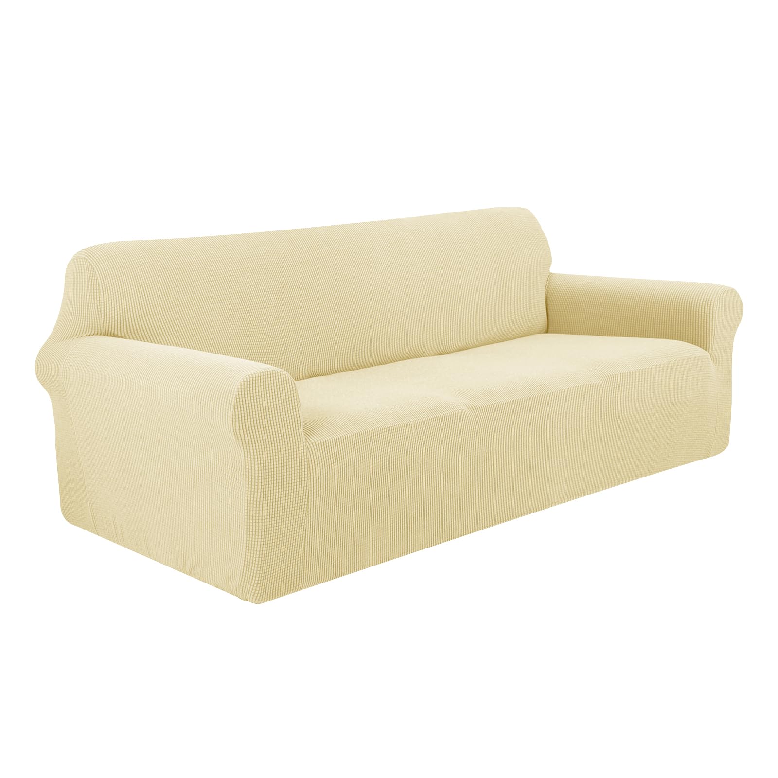 Photo 1 of U-NICE HOME Stretch Couch Cover Sofa Cover Sofa Slipcover Furniture Protector for 4 Cushion Couch Sofa Pet Friendly(Oversized Sofa, Beige)