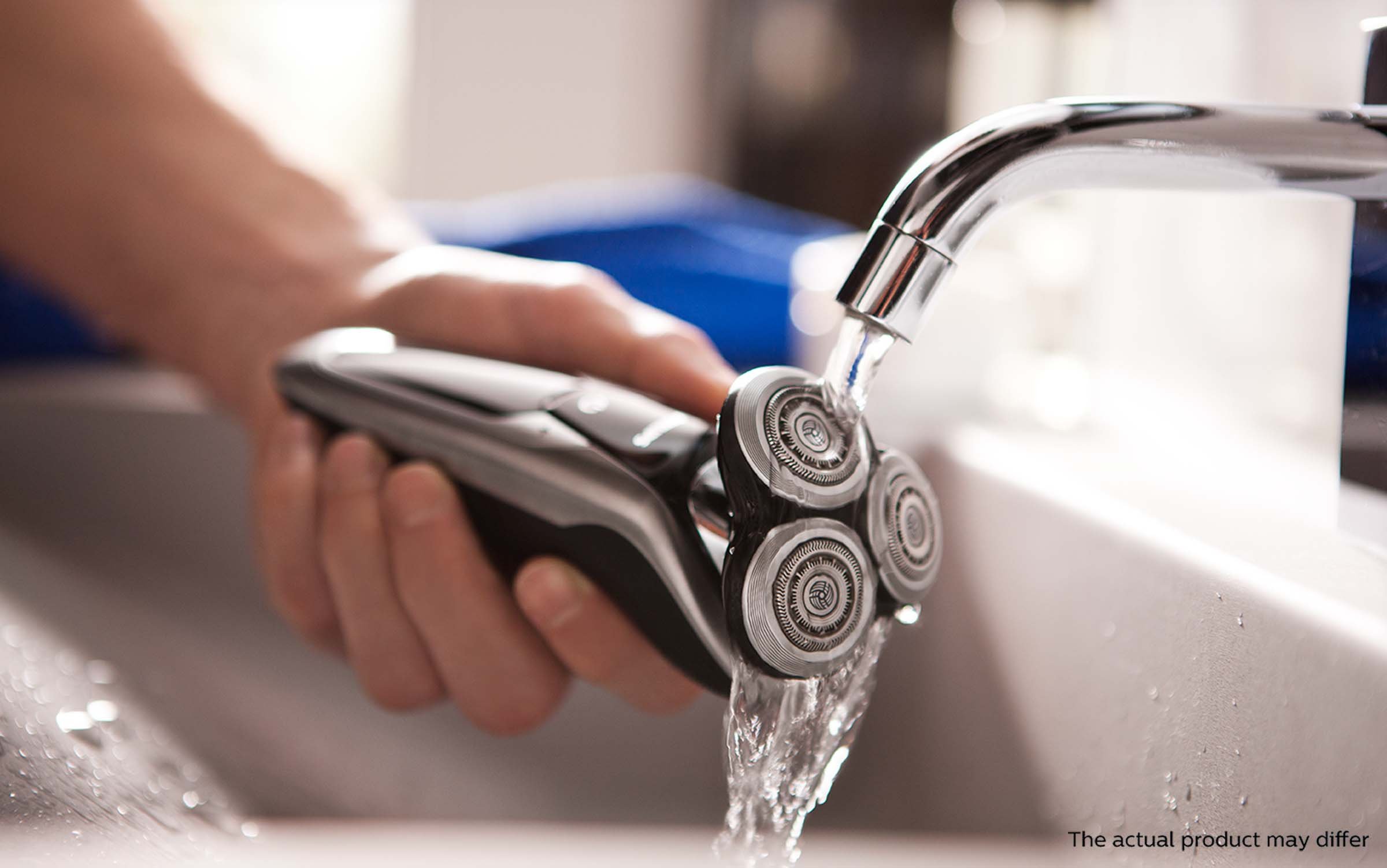 Philips Norelco Shaver 9700 with SmartClean, Rechargeable Wet/Dry Electric Shaver with Cleansing Brush Attachment, S9721/89