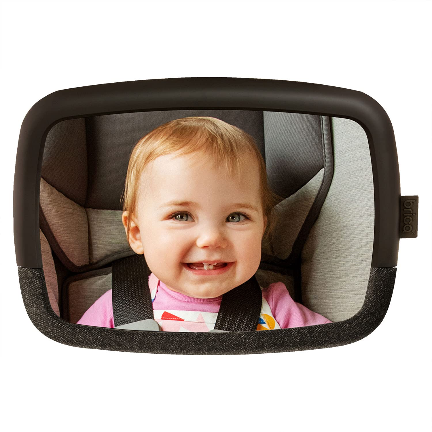 Munchkin Swivelling Baby Rear Seat Mirror, XL Wide Angle Car Mirror for Babies and Toddlers with Rear View, 100% Shatterproof and Shockproof, Essential Baby Car Accessories