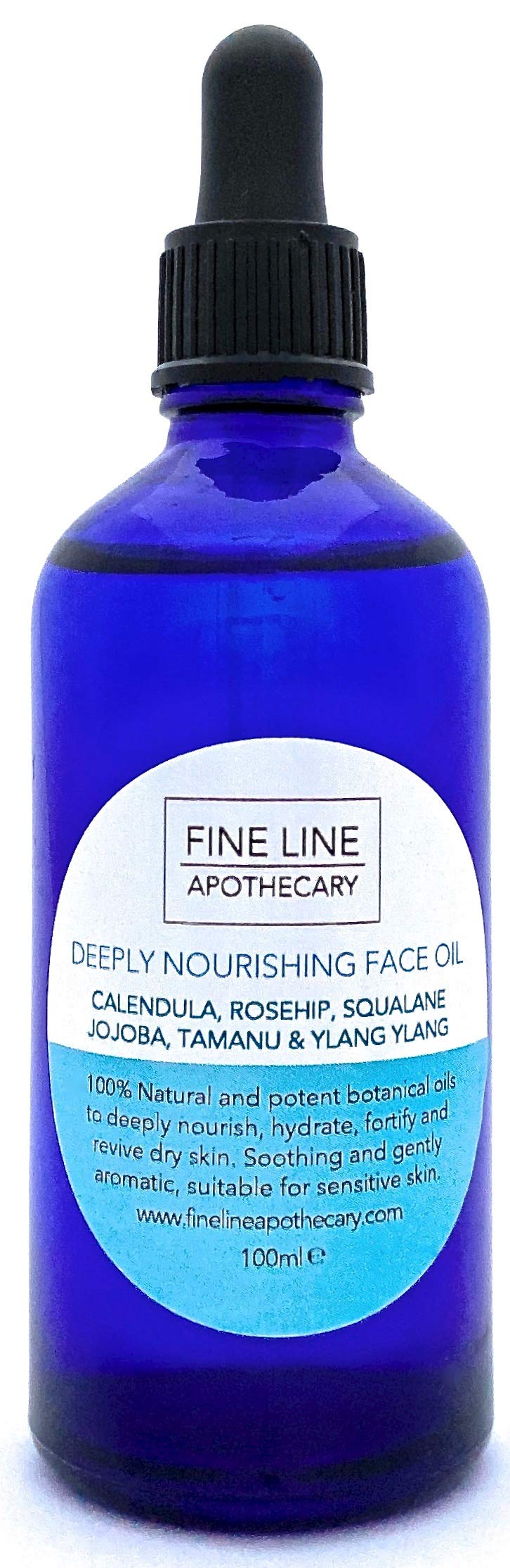 Fine Line Apothecary Restorative Face Oil – 100% Natural-Origin Botanical Blend – With Calendula, Tamanu & Rosehip – Nourishing & Hydrating Formula – 100ml