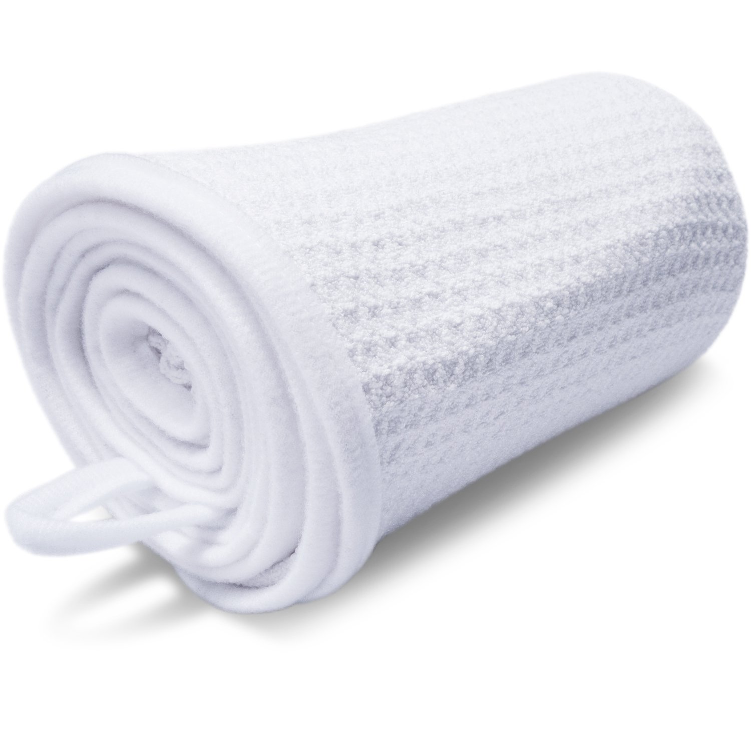 Microfiber Hair Towel - For Fast, Frizz-free Drying - Premium Large, Compact, Lightweight and Absorbent - One Size Fits All - White