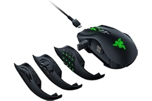 Razer Naga Pro Wireless Gaming Mouse: Interchangeable Side Plate w/ 2, 6, 12 Button Configurations - Focus+ 20K DPI Optical Sensor - Fastest Gaming Mouse Switch - Chroma RGB Lighting
