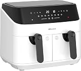 EMtronics Dual Air Fryer 9L Family Size 8 Presets White view 4