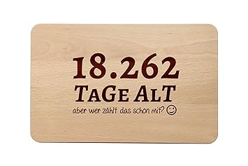 Brotzeitbrett Mit Spruch Zum 50 Geburtstag Tage Altaber Wer Zählt Das Schon Mit Schneidbrett Mit Alter In Tagen Geburtstags Geschenk