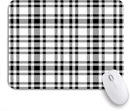 Amazon Eilannaマウスパッド ブラックホワイトタータンアブストラクトチェック柄キルトチェックチェッカーシンプルフランネルモダン素材クラシック ゲーミング オフィス最適 おしゃれ 防水 耐久性が良い 滑り止めゴム底 ゲーミングなど適用 Eilanna マウスパッド 通販