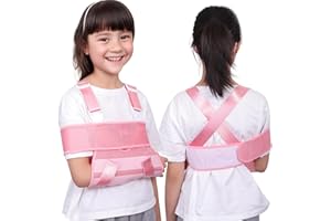 ENLUNTRA Kids Upper Extremity Sling, Breathable & Comfort Arm Sling Shoulder Immobilizer，Adjustable Arm Sling for Elbow Injury(Pink-XS)