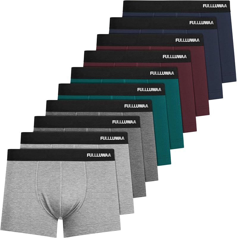 Cuecas Boxer Masculinas, Boxer Pack Masculino (Pack de 10), Algodão, confortável e Equipado