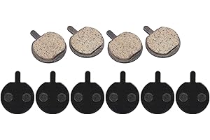 LWUEY Bike Brake Pads, Bicycle Disc Resin Brakes Pad Semi Metal Smooth Braking Low Noise Cycling Pads Kit Mute Accessory KMJG019 fot Camping Outdoor Mountain Bicycles Electric Scooters 1.1*0.9*0.02in 5Pairs