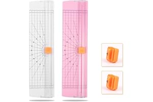 2 Pack Paper Cutter Paper Trimme, Bi-Directional Cutting A4 Paper Trimmer Paper Cutter Guillotine with Automatic Security and