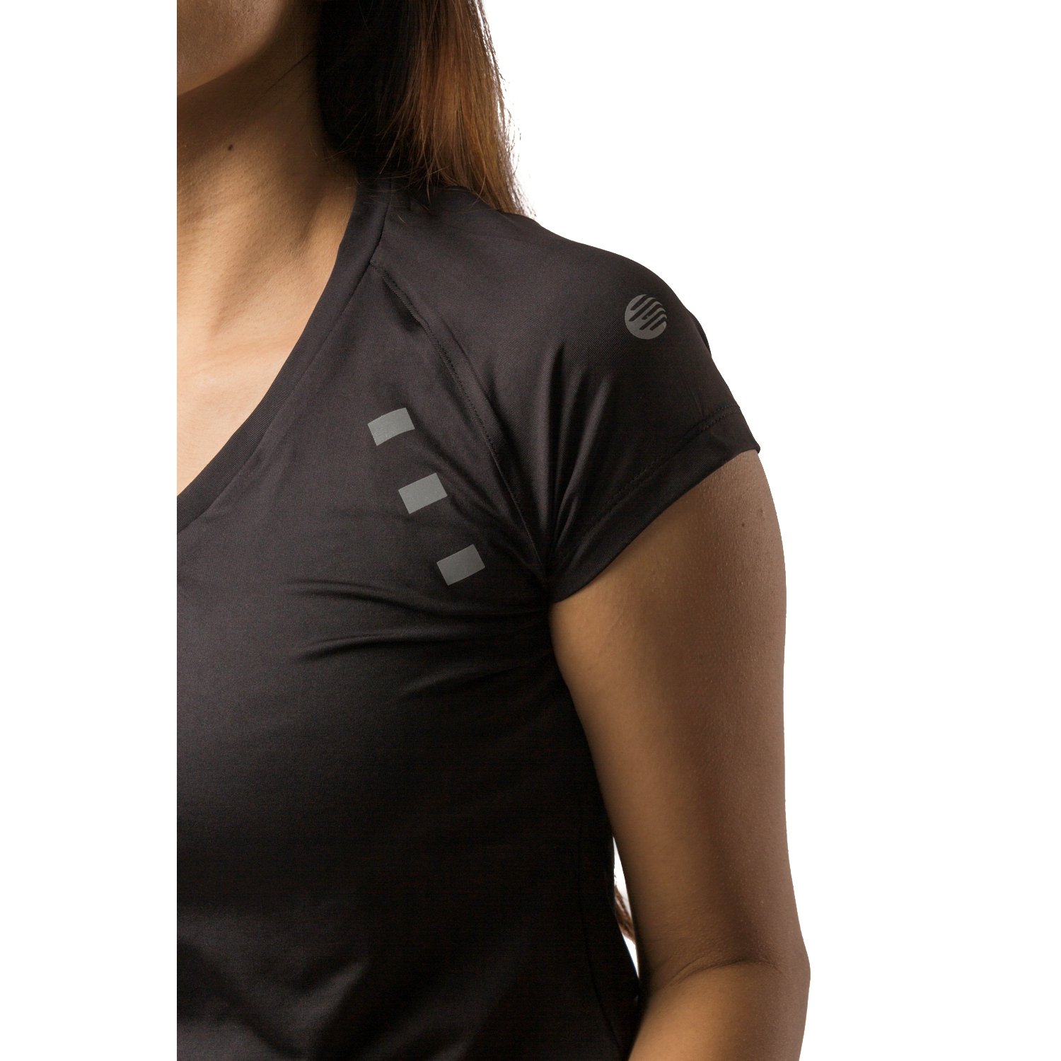 women's v-neck hyperstretch ftns tee by athlete