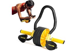 GENERIC PumpinPro Ab Roller Wheel, Ab Workout Equipment for Abdominal & Core Strength Training, Ab Wheel Roller for Core Workout, Home Gym, Ab Machine: 12-in-1 Workout Device, The only Ab Roller with Detachable Elbow Support for Optimal Performance. Home Workout & Home Gym Accessories (Black & Yellow)