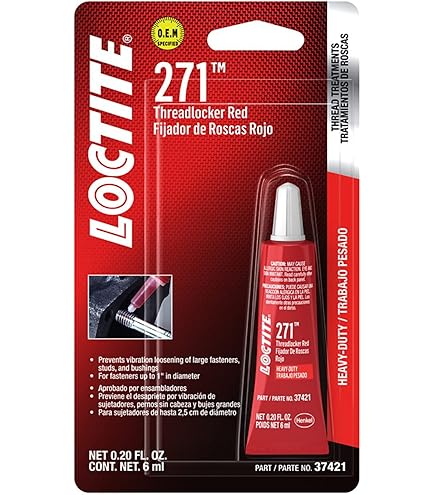 Amazon.com: Loctite 209741 Threadlocker Red 271, 0.2 Ounce - 6