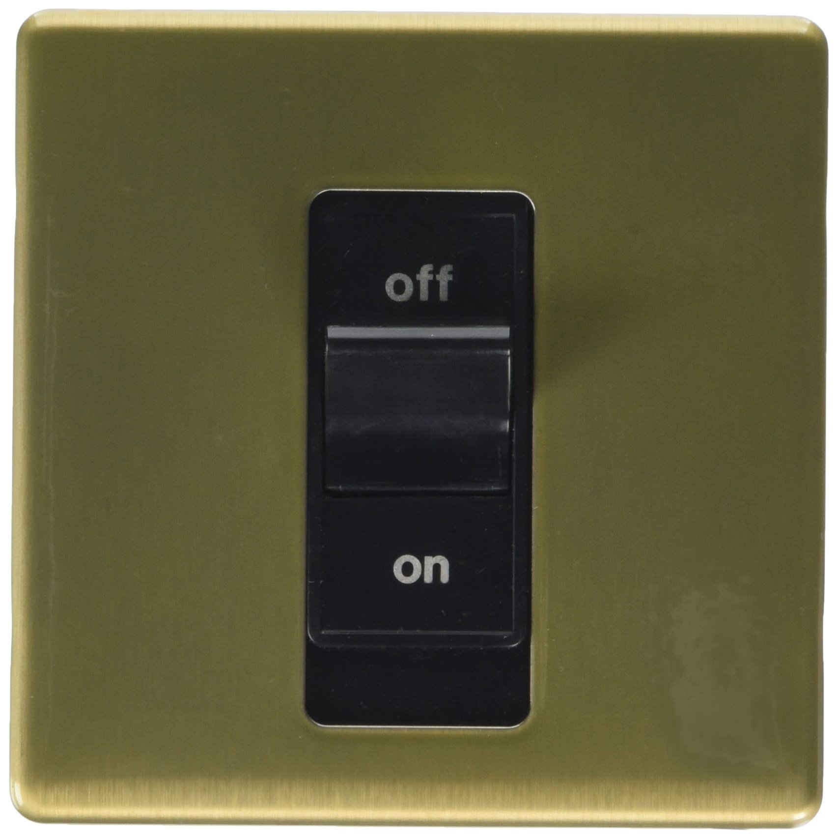 MK Aspect K24305SAGB 32A Double Pole Switch with Neon - Satin Gold