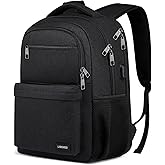 LIBENED School Backpack for Teen Boys Mens, 15.6 Inch Laptop Backpack with USB Charging Port, Durable College High School Book Bag for Students, Black