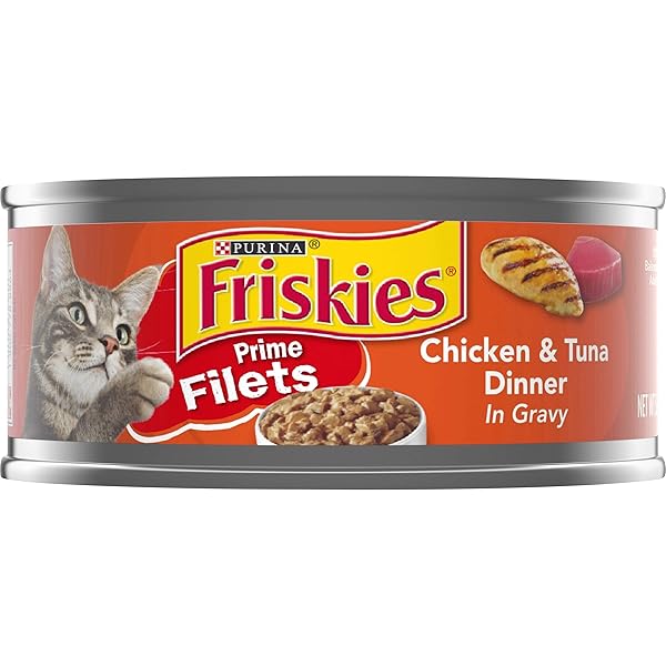 FRISKIES PRIME FILETS CHICKEN & TUNA DINNER IN GRAVY CAT FOOD, 1 CT