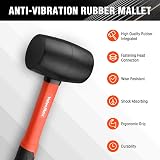 ValueMax Rubber Mallet 16oz 450g with Fiberglass Handle Soft Grip view 3
