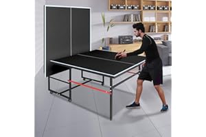 GENERIC Ping Pong Table Foldable & Portable Table Tennis Table Set for Indoor & Outdoor Games with Net, 2 Paddles and 3 Balls
