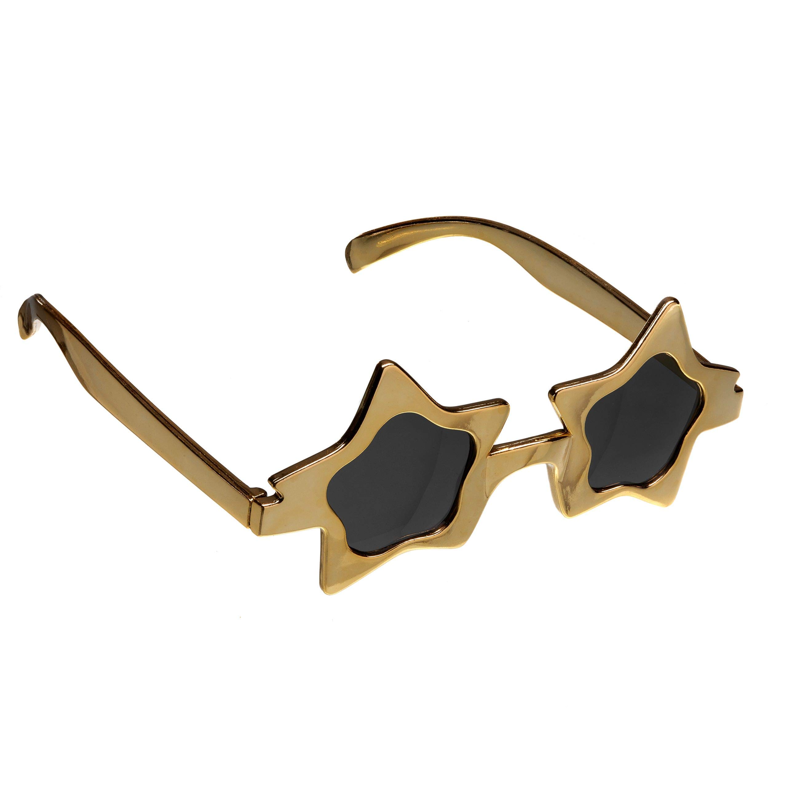 Fancy Dress Accessory Star Shaped Specs Gold