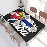 YSBYEIU Cuba Flag Rectangle Tablecloth 30"x 48" Washable Table Cloth for Kitchen Dining Holiday Table Cover for Party Dinner
