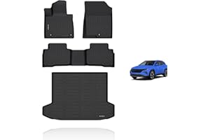 KELCSEECS® Floor Mats & Cargo Liner for 2026 2025 2024 2023 2022 Hyundai Tucson Hybrid Car Mats Cargo Mat Trunk Mat Tucson Hybrid All Weather Floor Mats Trunk Liner Black Accessories