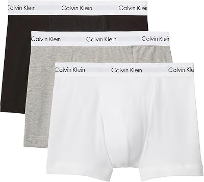 Uomo Pantaloncini Boxer Confezione da 3 Intimo, Multicolore (Black/White/Grey Heather), L