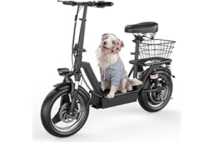 Electric Scooter Adults, 1200W Peak Motor, 65KM of Range Scooter with Seat, 45KMH Top Speed, Foldable Escooter with Rear Bask