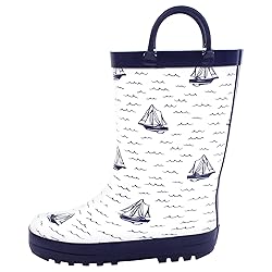 Hudson Baby Kids Rain Boots, Sailboat, 10 US Unisex