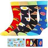 HAPPYPOP Funny Men Socks - Food Men Socks for Food Lover, Christmas Animal Gifts for Him