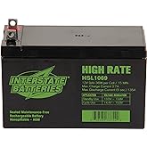 Interstate Batteries 12V 9Ah High Rate Battery (Nut & Bolt Terminal) SLA AGM VRLA Rechargeable Replacement for Generac Genera