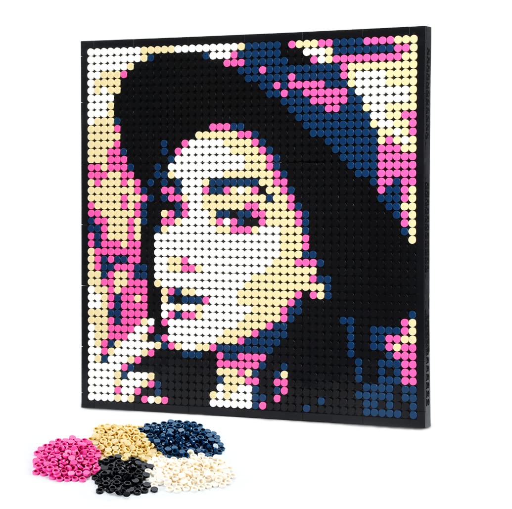 Personalized Mosaic Portrait Custom Building Kit Pixel Great Wall Art Decoration Customized Your Own Photo Picture-Fascinatic(L/15.1"x15.1")