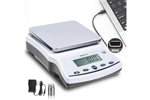 REXTACT High Precision Scale 0.01g x 5000g Lab Scale 0.01g Accuracy Laboratory Lab Scientific Electronic Digital Weight Analytical Balance Scale Jewelry Pharmacy Chemistry Industria Calibrated Gram Scale