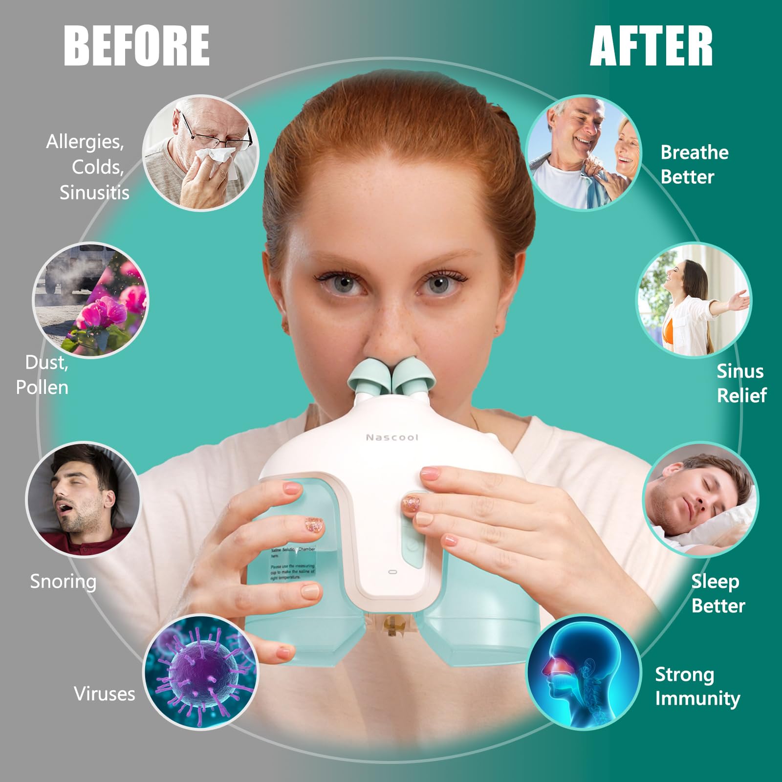 Mua Nascool Electric Nasal Irrigation System Nasal Rinse Machine Nose ...