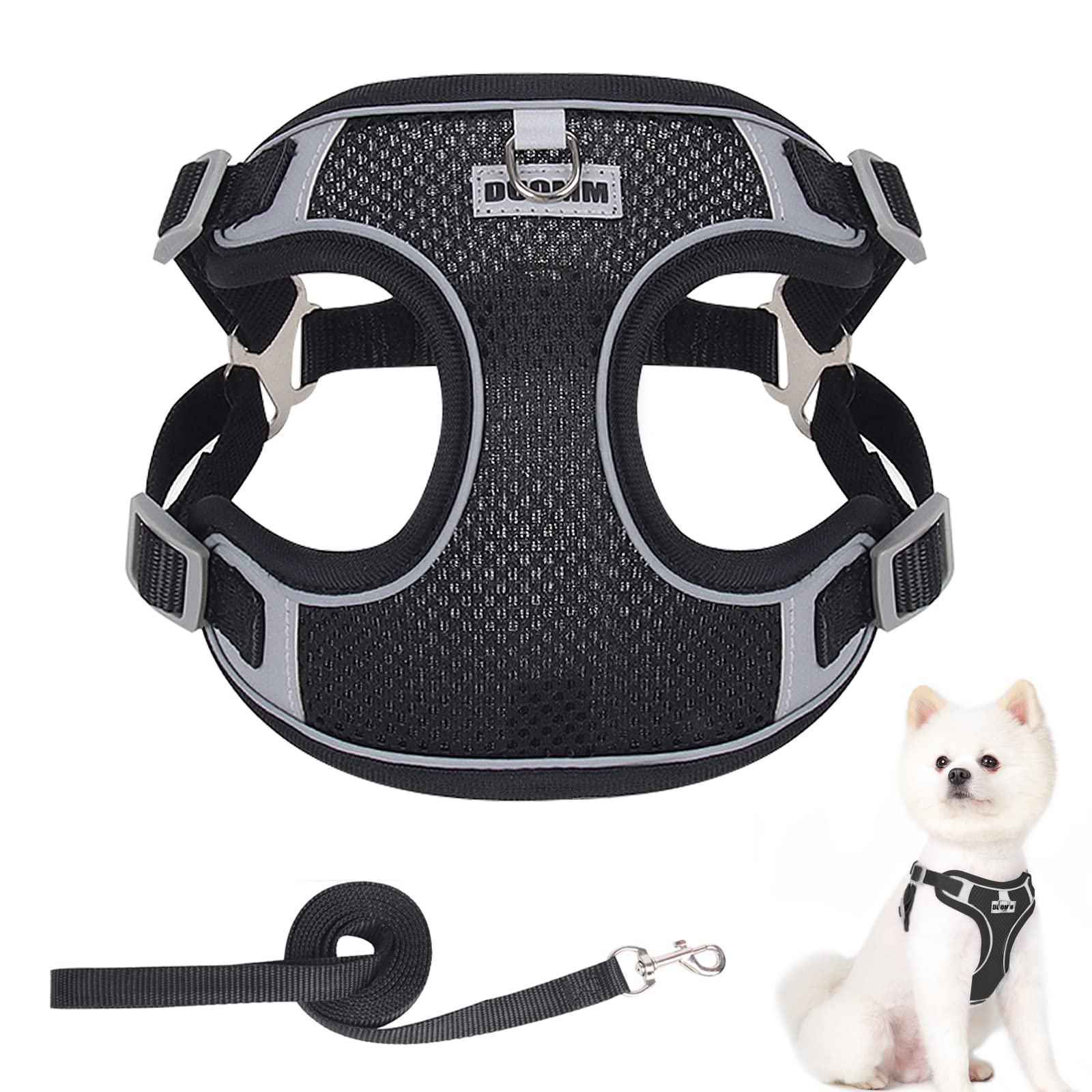 Dog Harness and Lead Set, Adjustable No Pull Dog Vest Harness, Reflective Anti Pull Pet Vest Harness for Puppy Small Dogs — image 1
