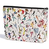 Dance Teacher Gift Dance Dancing Makeup Bag Dance Stuff for Women Female Her Teen Girl Daughter Dancer Coach Cousin Best Friend Appreciation Gifts Cosmetic Bag Mothers Nurse Day Graduation Birthday