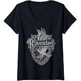 Womens Harry Potter Ravenclaw Detailed Crest V-Neck T-Shirt