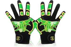 AMYESE Youth Baseball Softball Batting Gloves - Green Bull Sport Baseball Gloves, Breathable Stretchy Firm Grip Softball Glove for Batting Cage Practice Games