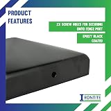 IRONTITE 5 Pack 3x3 Black Metal Fence Post Caps Newel Topper Pyramid view 4