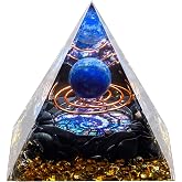 Orgone Crystal Pyramid, Lapis Lazuli Healing Crystal,Orgonite Protection Crystals Energy Generator for Attract Wealth Success and Prosperity