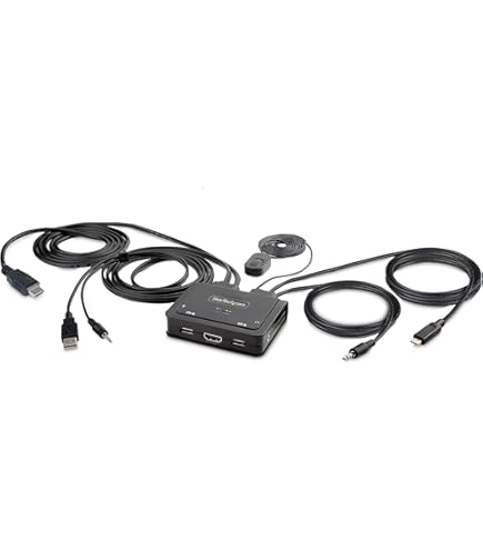 Amazon.com: StarTech.com 2-Port Hybrid USB-C DisplayPort Cable KVM